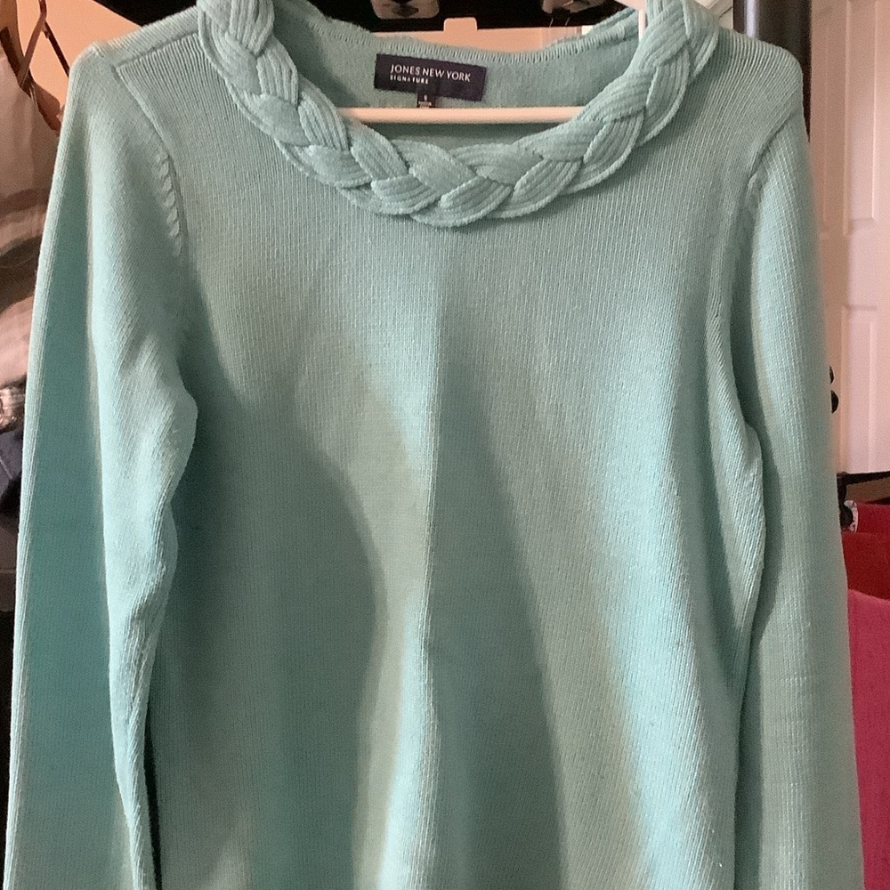 Jones‎ New York Aqua scoop Neck Sweater, small